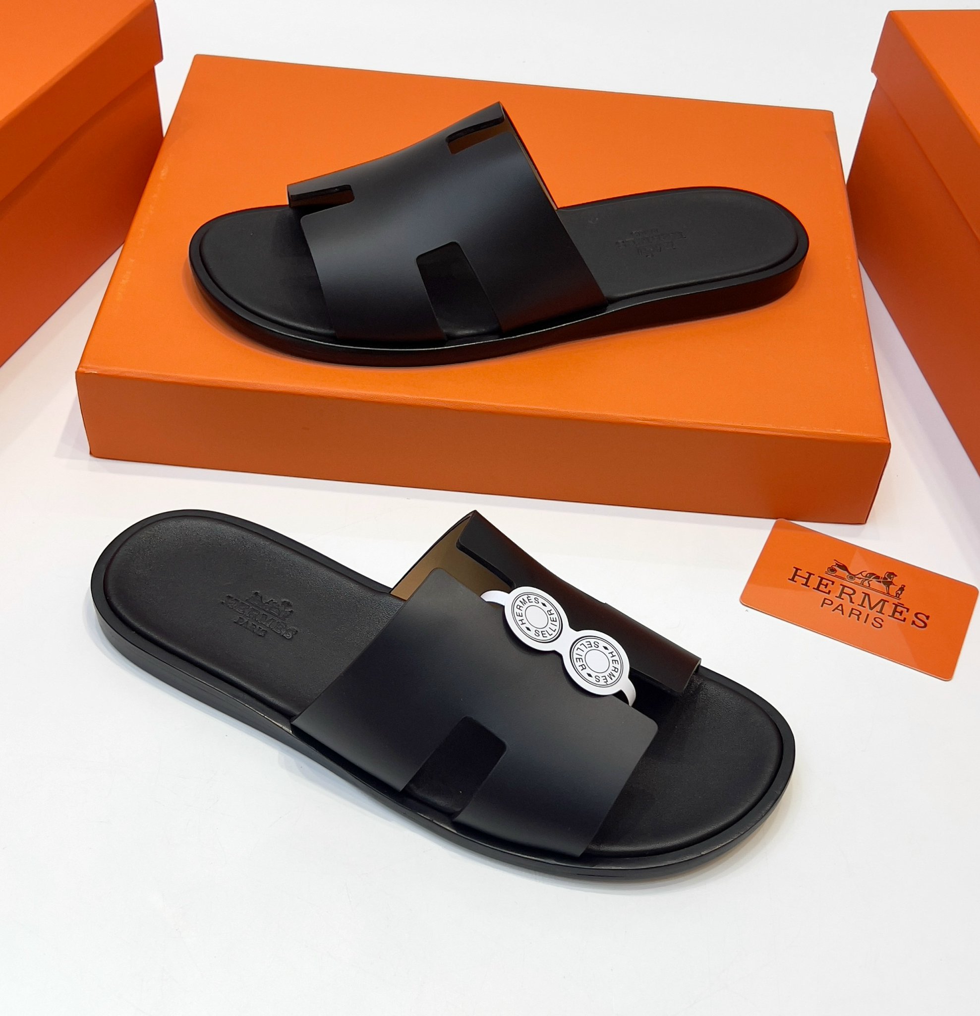 Dép Hermes Izmir sandal đen tuyền _thumbnail_4