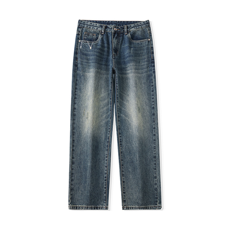 Quần Jean Nam Mùa Thu 2025 – Mùa Xuân Thu, Quần Ống Rộng Giản Dị, Retro Mỹ Cao Cấp, Thiết Kế Đã Giặt_thumbnail_5