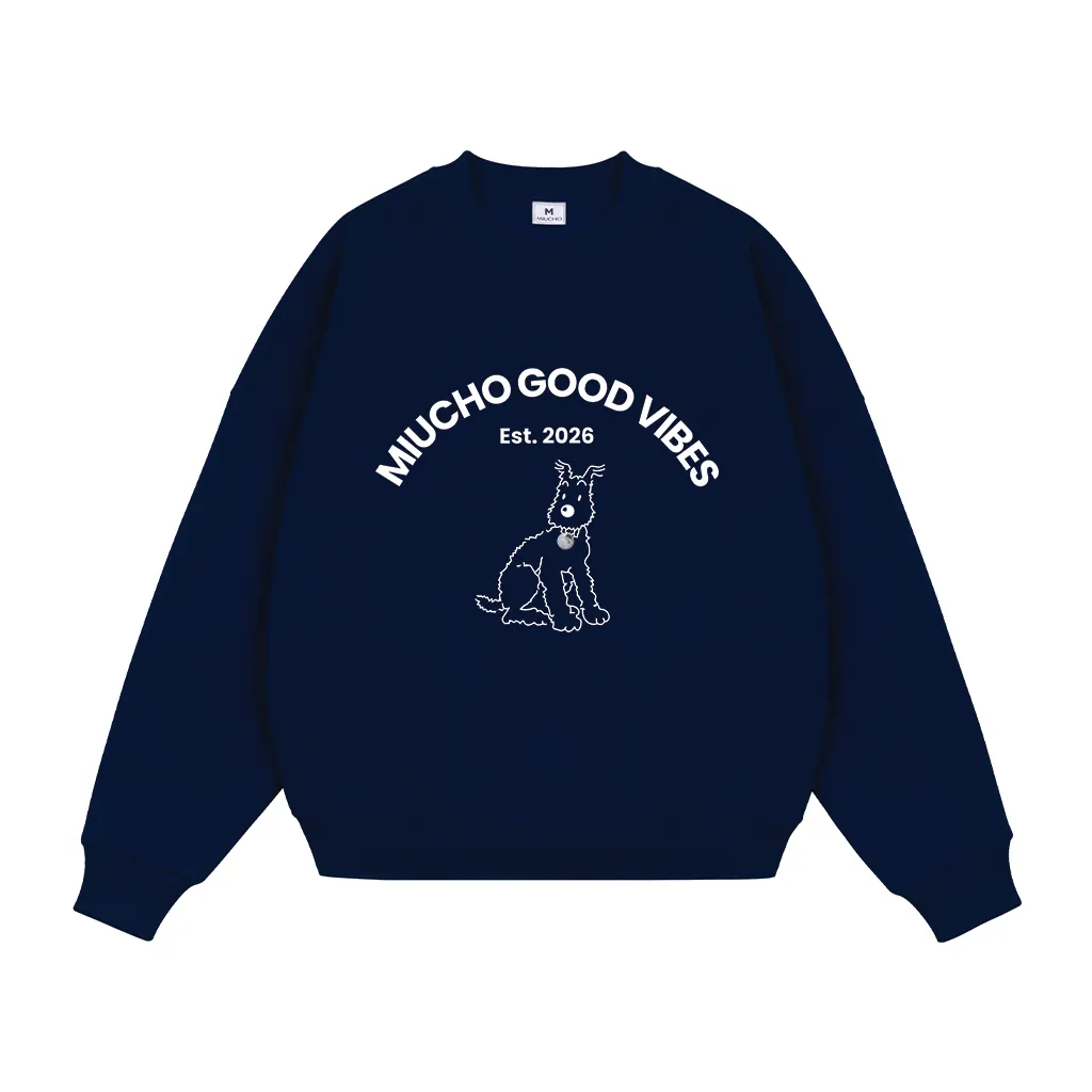 Áo Sweater form boxy Miucho vải nỉ 2 da cao cấp dày dặn thoáng mát cổ tròn basic in mix 2843_thumbnail_11