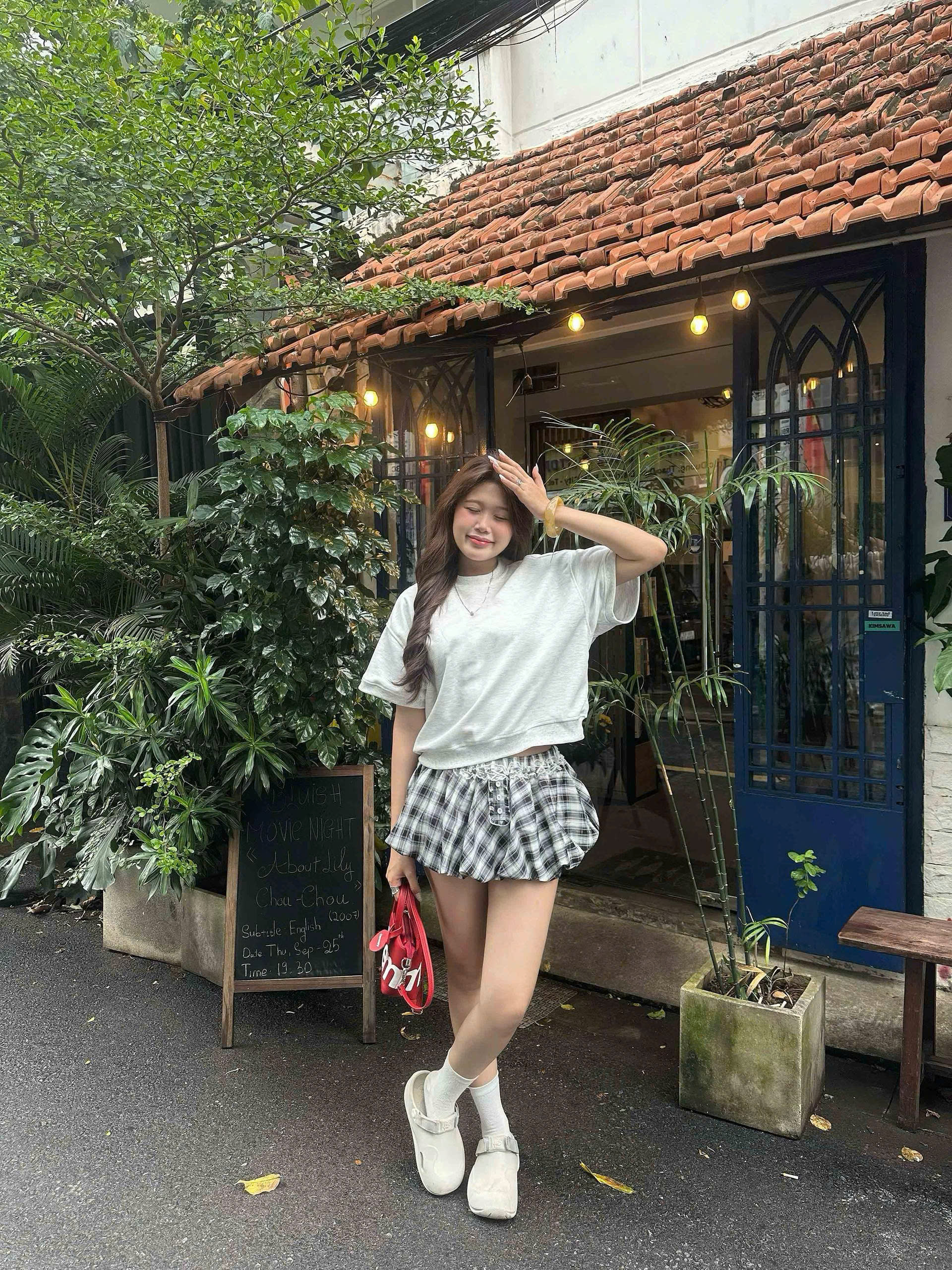 Áo sweater trơn tay ngắn form boxy ST00051 Miucho cổ tròn vải nỉ 2 da_thumbnail_9