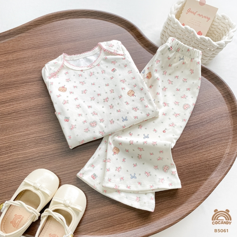 Bộ dài BE hoa nhí hồng quần loe_thumbnail_2