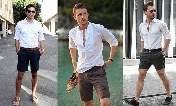 Giày sục mặc với quần short nam