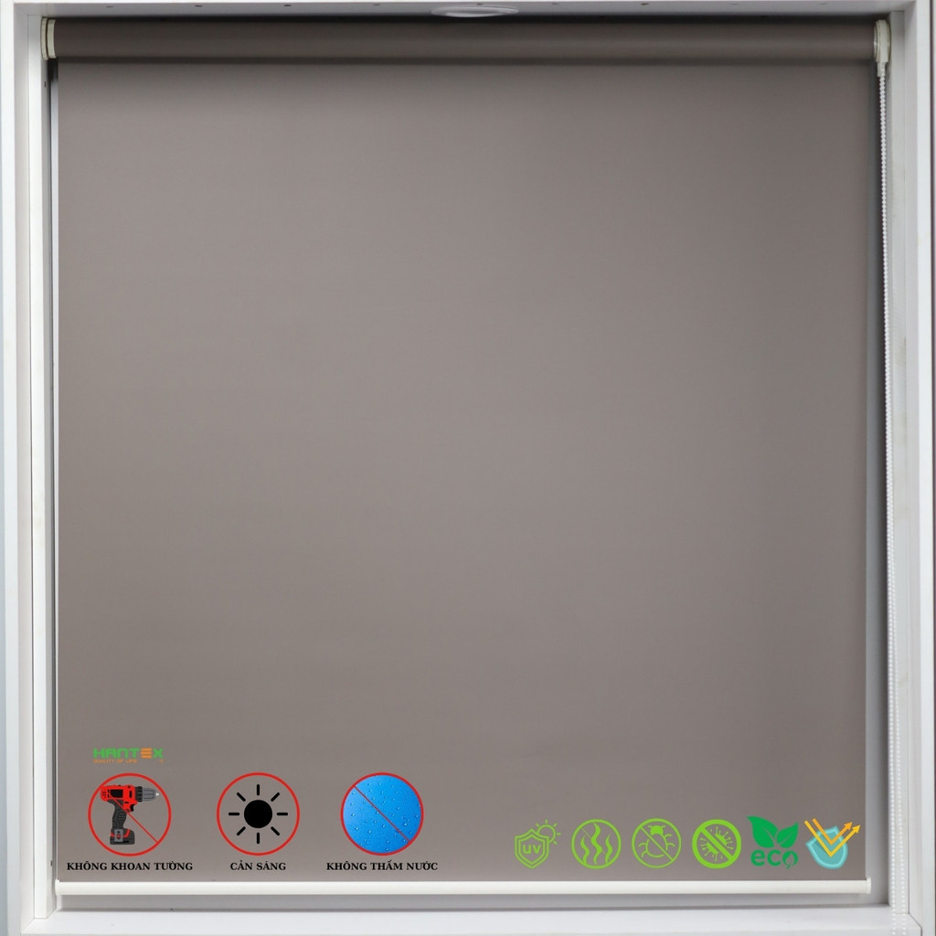Rèm cửa cản nắng không khoan 1415-R100105110-G Rộng 1m đến 1,1m lắp đặt dễ dàng