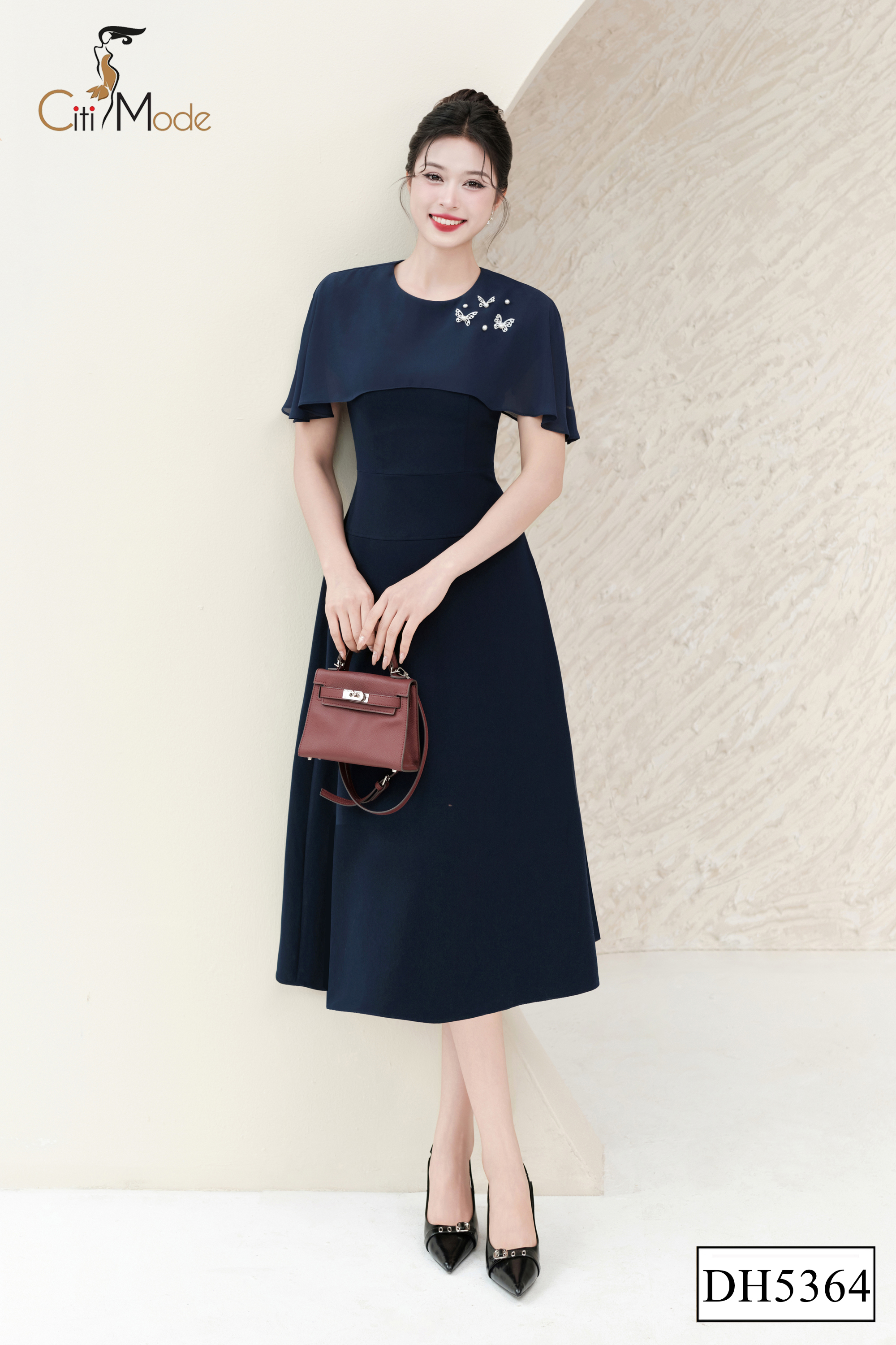 Đầm xòe xanh than chùm vai_thumbnail_3