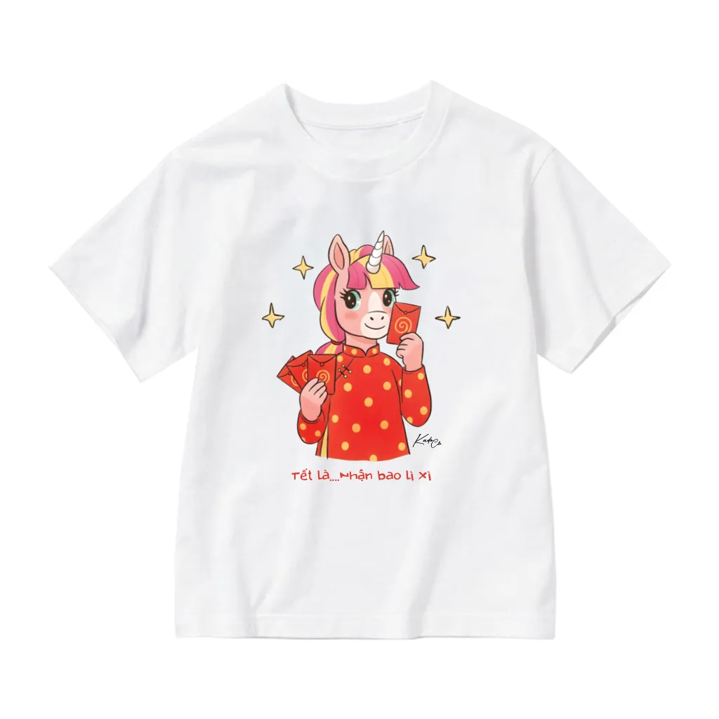 Áo thun bé trai bé gái Kado chất vải cotton cao cấp thoáng mát Tết Bính Ngọ 2860_thumbnail_0