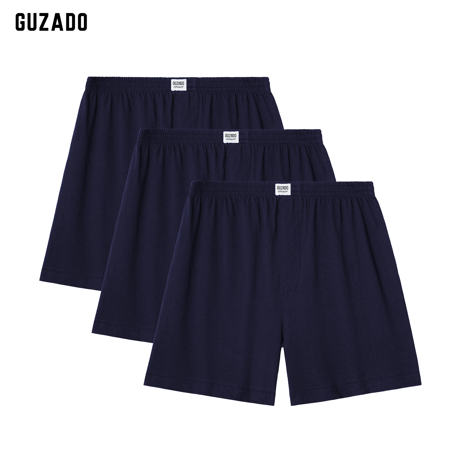 Combo 3 Quần Đùi Ngủ Guzado Vải Cotton Thiết Kế Basic Form Regular Fit Thoải Mái Mặc Nhà GDN01_thumbnail_9