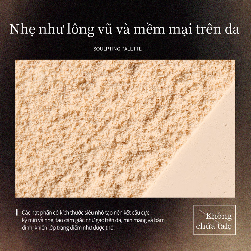 [MULANSHI] Bảng phấn tạo khối 3 ô Mooekiss Mulanshi 9g 16g