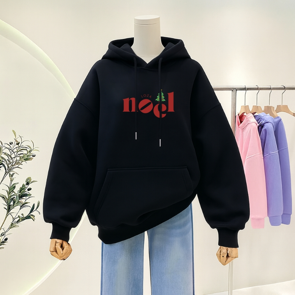Áo hoodie nam, nữ NOEL form rộng chất liệu nỉ dày dặn - Áo nỉ có mũ unisex local brand Loza G0432_thumbnail_2