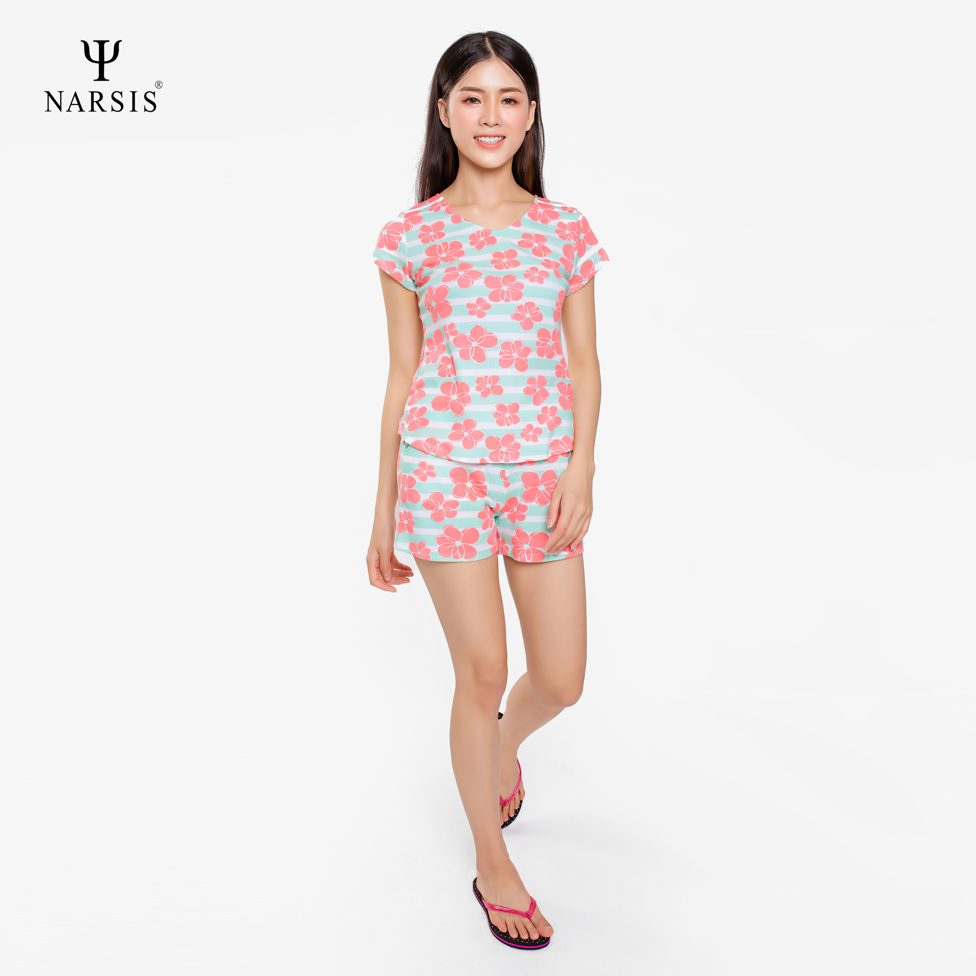 BỘ HÈ NỮ M9006 NARSIS CHẤT LIỆU THOÁNG MÁT, DỄ CHỊU, THOẢI MÁI CẢ NGÀY, DỄ VẬN ĐỘNG_thumbnail_3