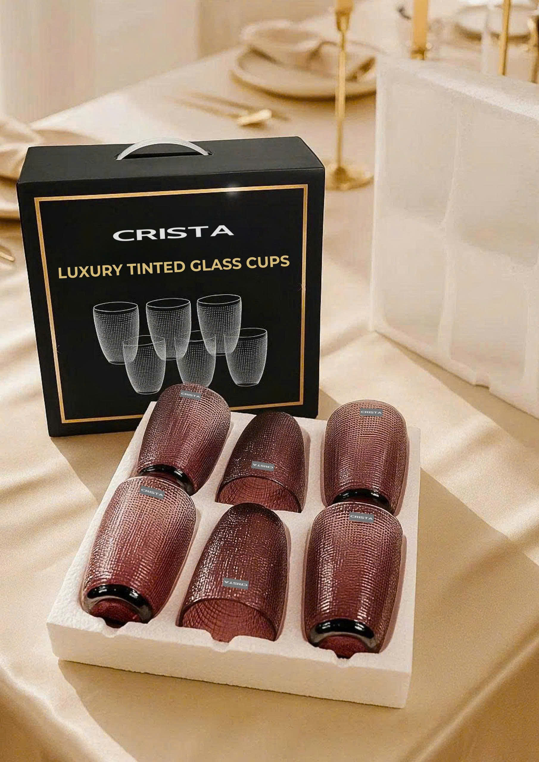 Bộ 6 cốc thủy tinh CRISTA HOME  vân lưới dập nổi 420 ml_thumbnail_32