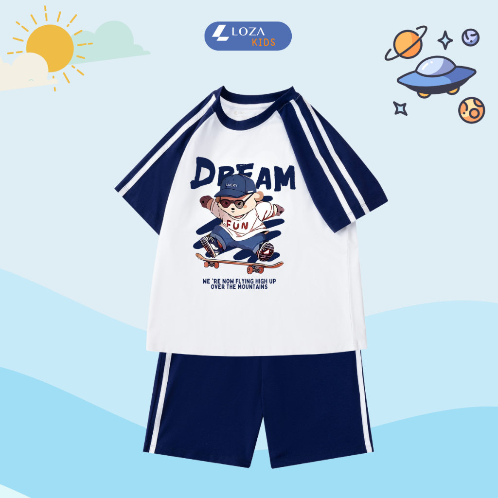 Đồ bộ trẻ em phối viền hình gấu Fun - Loza Kids BF261_thumbnail_5
