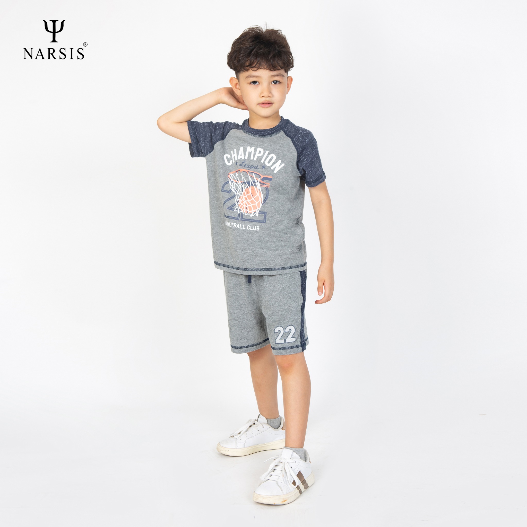 BỘ HÈ BÉ TRAI KE1008 NARSIS CHẤT LIỆU THOÁNG MÁT, DỄ CHỊU, THOẢI MÁI CẢ NGÀY, DỄ VẬN ĐỘNG_thumbnail_3