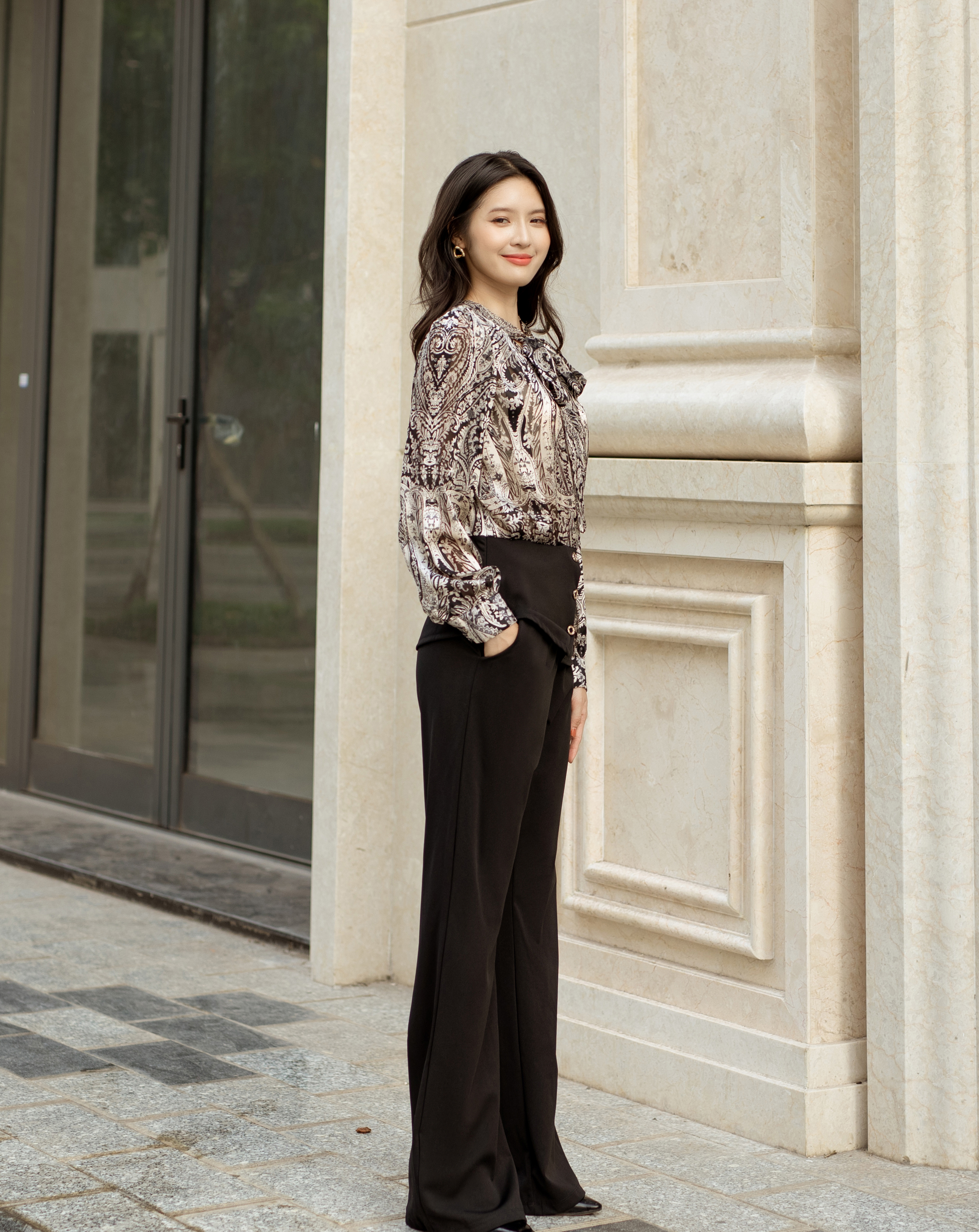 Set bộ quần dài ống loe áo tằm_thumbnail_3