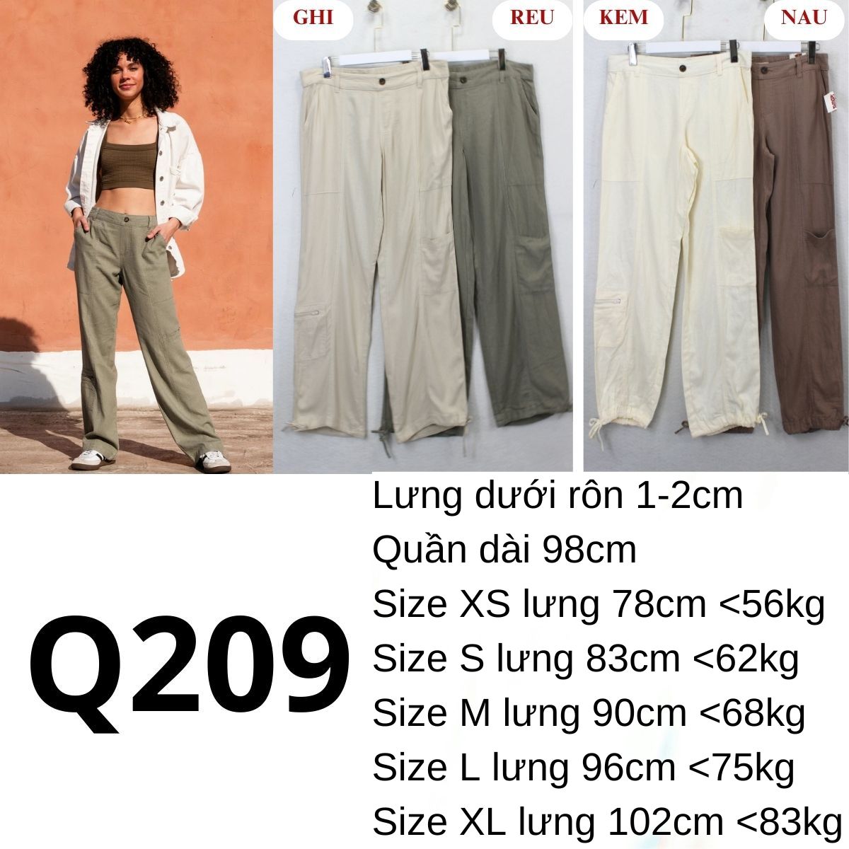Q209- QUẦN LINEN DÂY RÚT