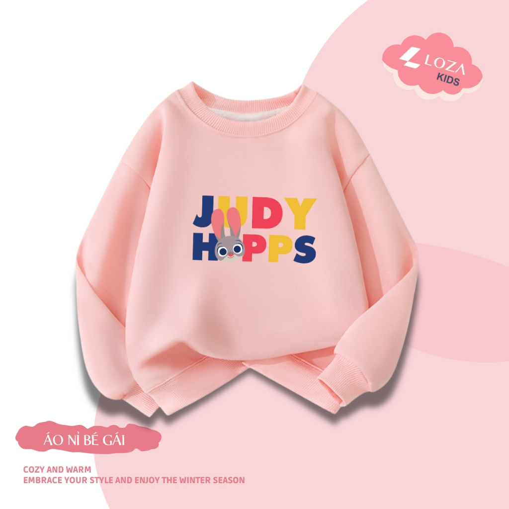 Áo nỉ bé gái in hình hoạt hình ZOOTOPIA  - Loza Kids IN028_thumbnail_2