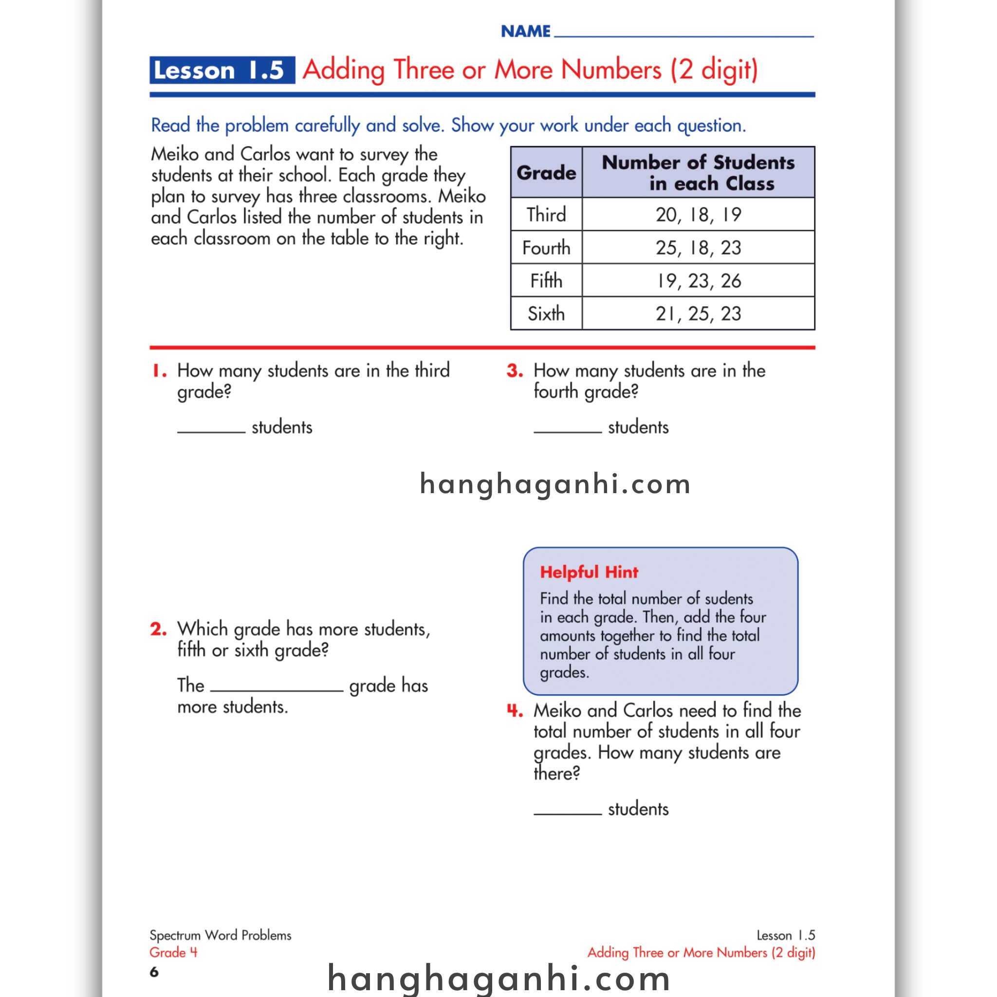 Sách Spectrum Word Problems Workbook Grade 4_thumbnail_6
