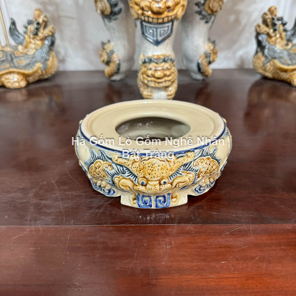 Đồ Thờ Cúng Cao Cấp 80cm - 1m2 Men Hoàng Thổ Đắp Nổi Nghệ Nhân Bát Tràng Chế Tác_thumbnail_11