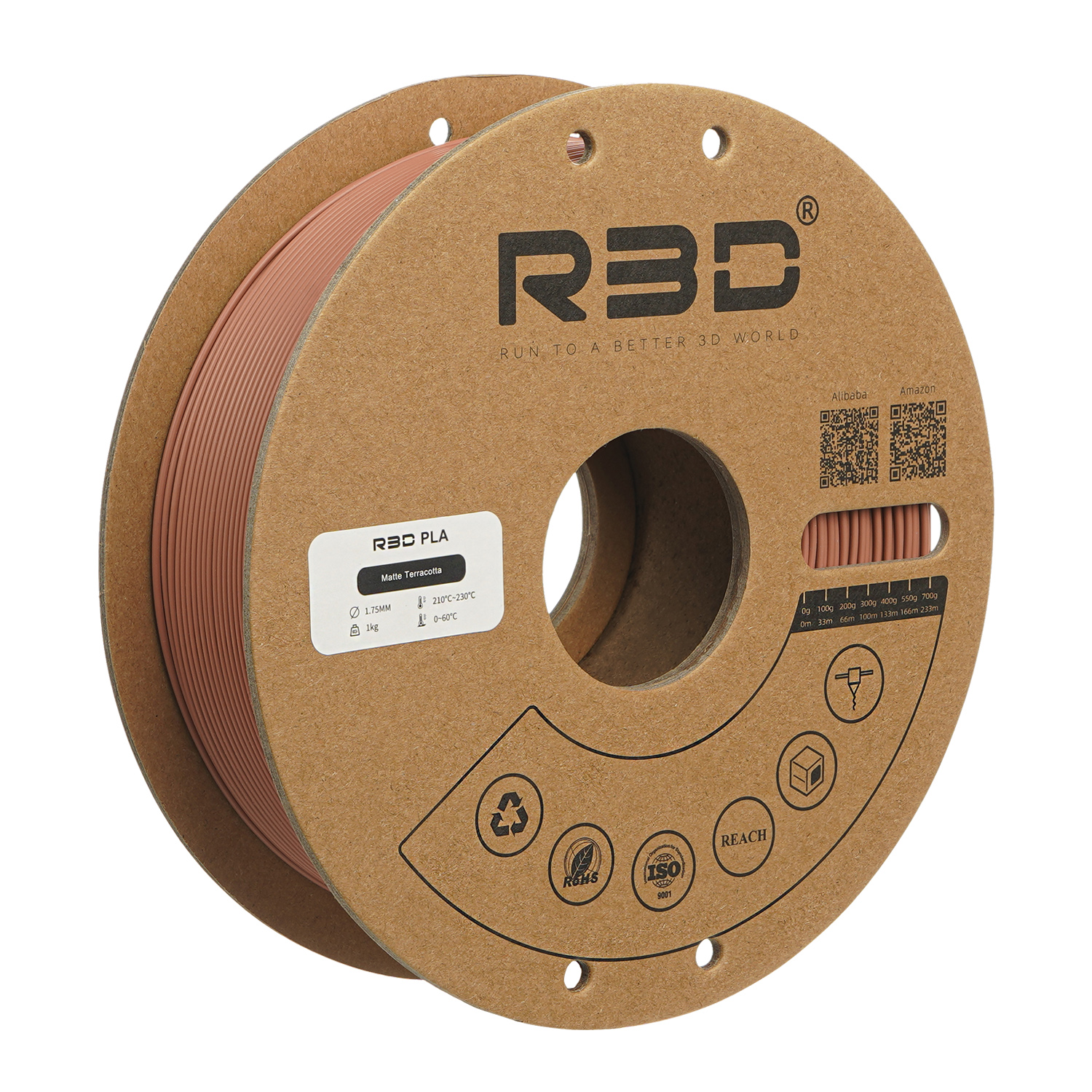 R3D PLA Matte 1kg - TERRACOTTA