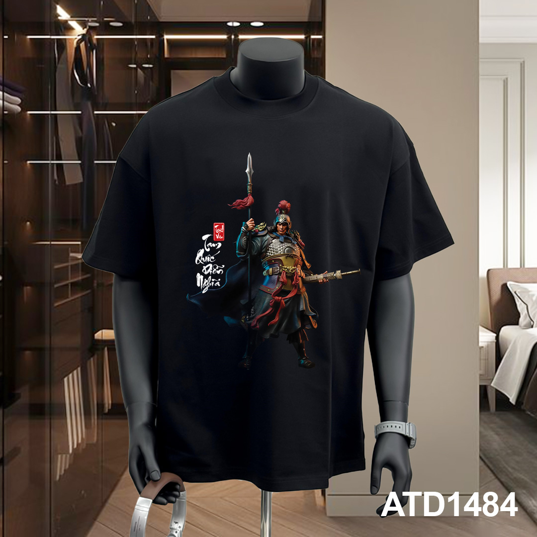 Áo phông nam tam quốc diễn nghĩa nhiều màu nhiều màu ATD1484 Miucho Iconic vải cotton in artwork_thumbnail_2