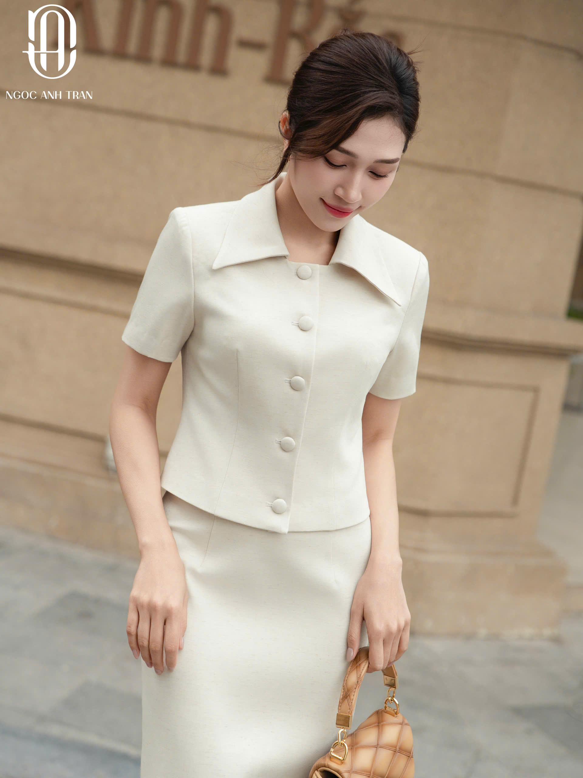 SET A159 -  Set áo lửng cổ đức dáng lửng chân váy be tiêu_thumbnail_2