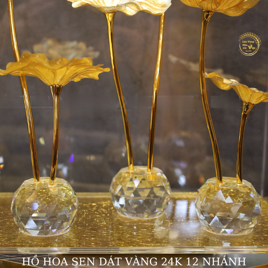 HỒ HOA SEN DÁT VÀNG 24K 12 NHÁNH_thumbnail_3