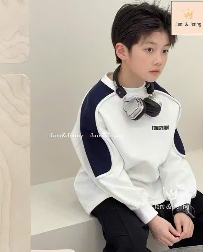 HE34 Set áo tay dài + quần dài bé trai