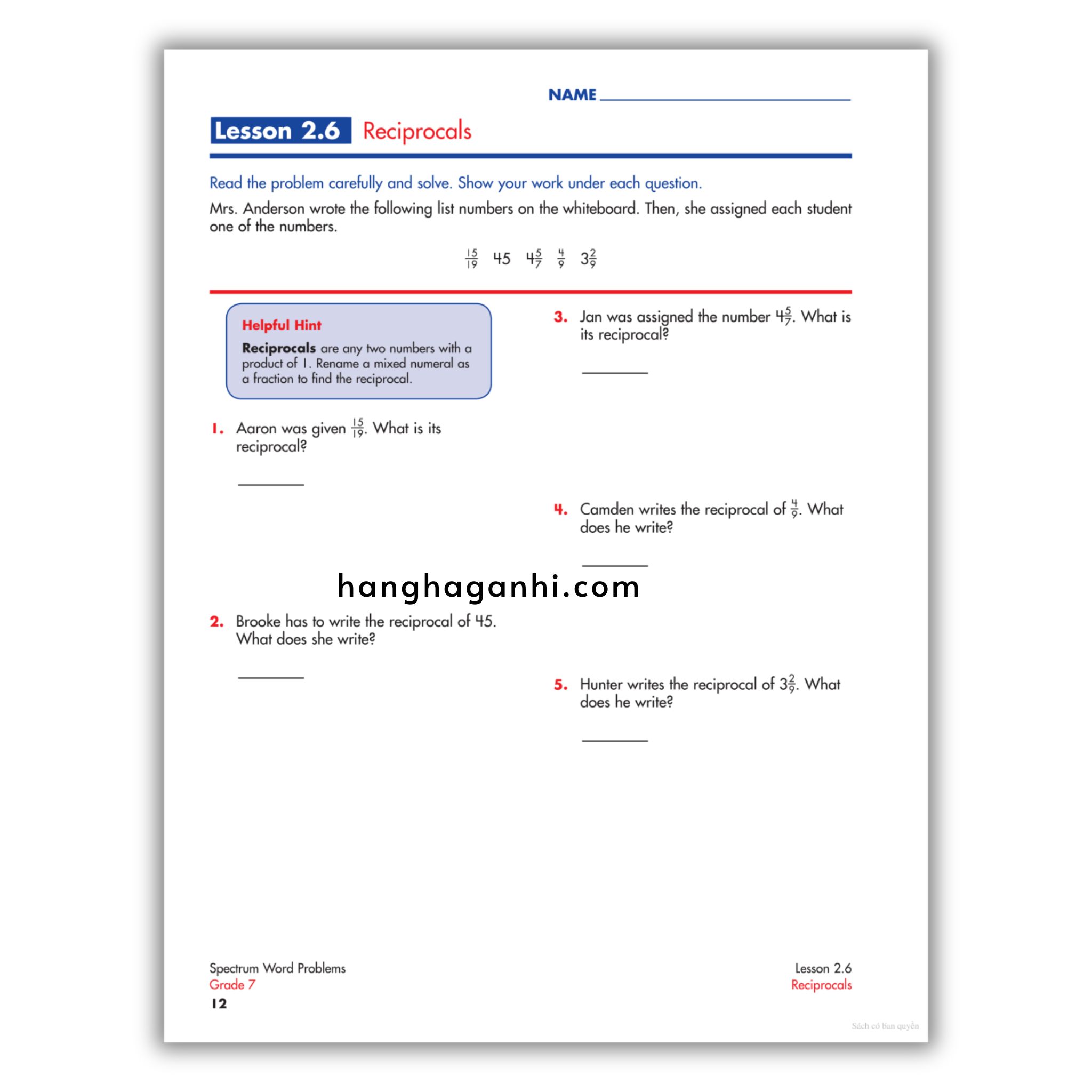 Spectrum Word Problems Workbook Grade 7_thumbnail_7