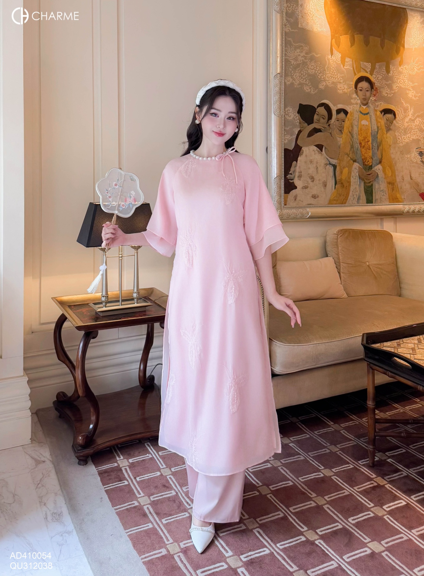 Áo dài tay 2 tầng cổ cườm_thumbnail_1