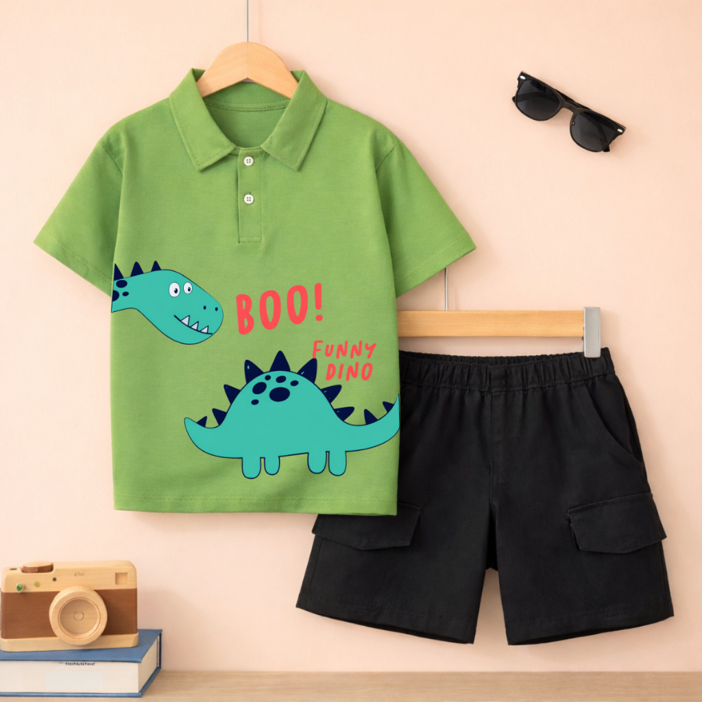 Set bộ Polo bé trai hình Khủng long Boo - Loza Kids BU626_thumbnail_2
