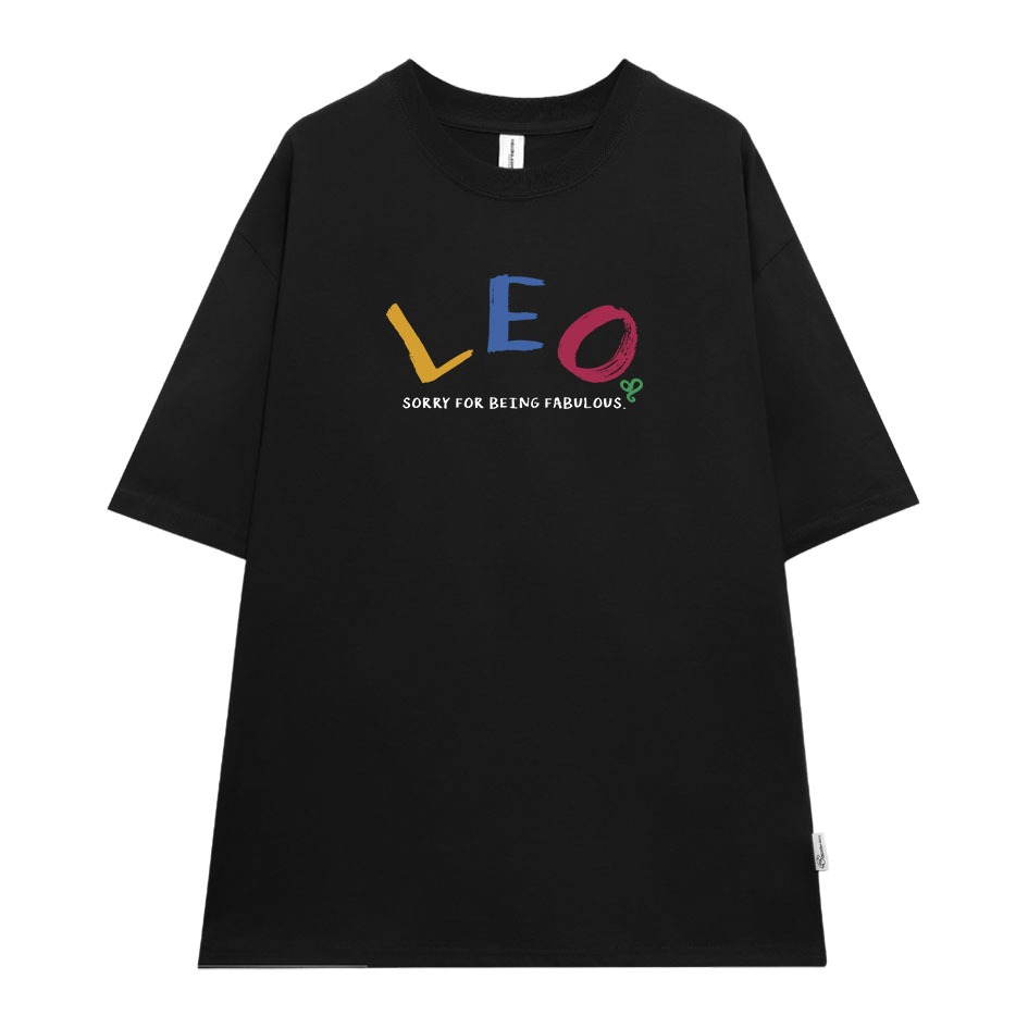 Áo thun nữ form rộng ATD376 cung hoàng đạo Sư Tử LEO Miucho cotton cổ tròn in typography_thumbnail_6