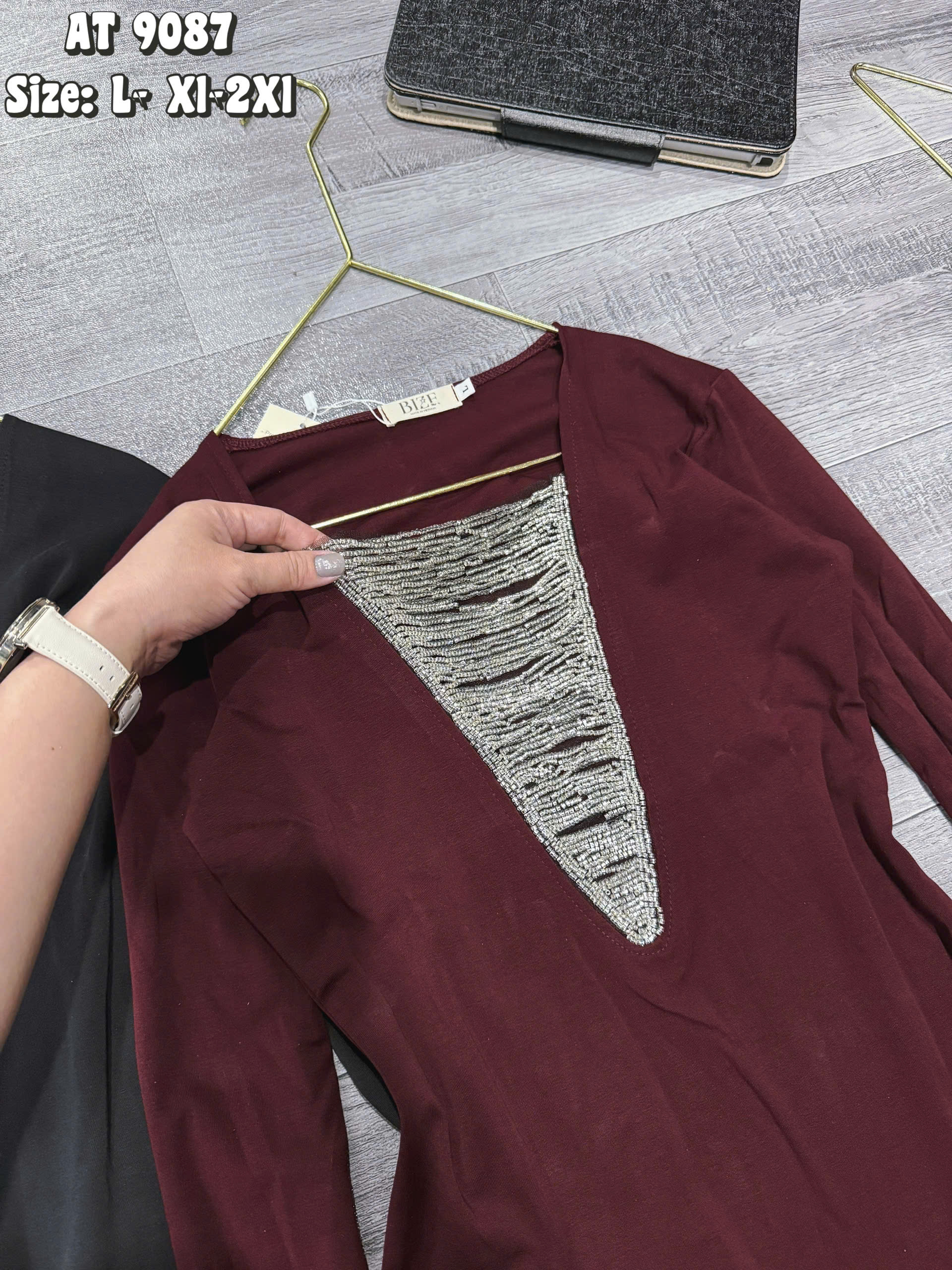 BIGSIZE- Áo thun tay dài phối cườm T-AT9087_thumbnail_8