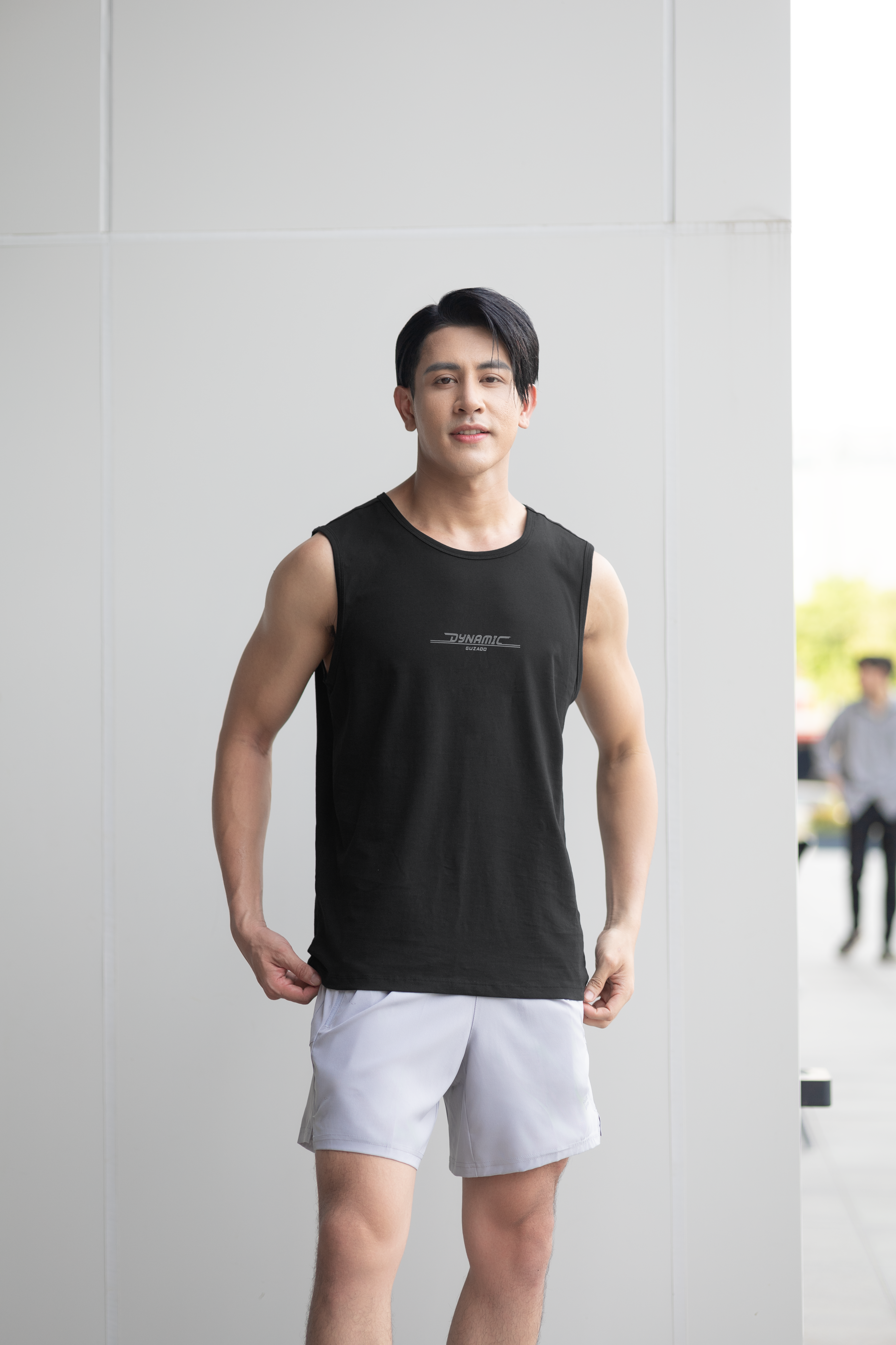 Áo Tanktop Nam GUZADO Ba Lỗ Trơn, Vải Cotton Cao cấp GTT02