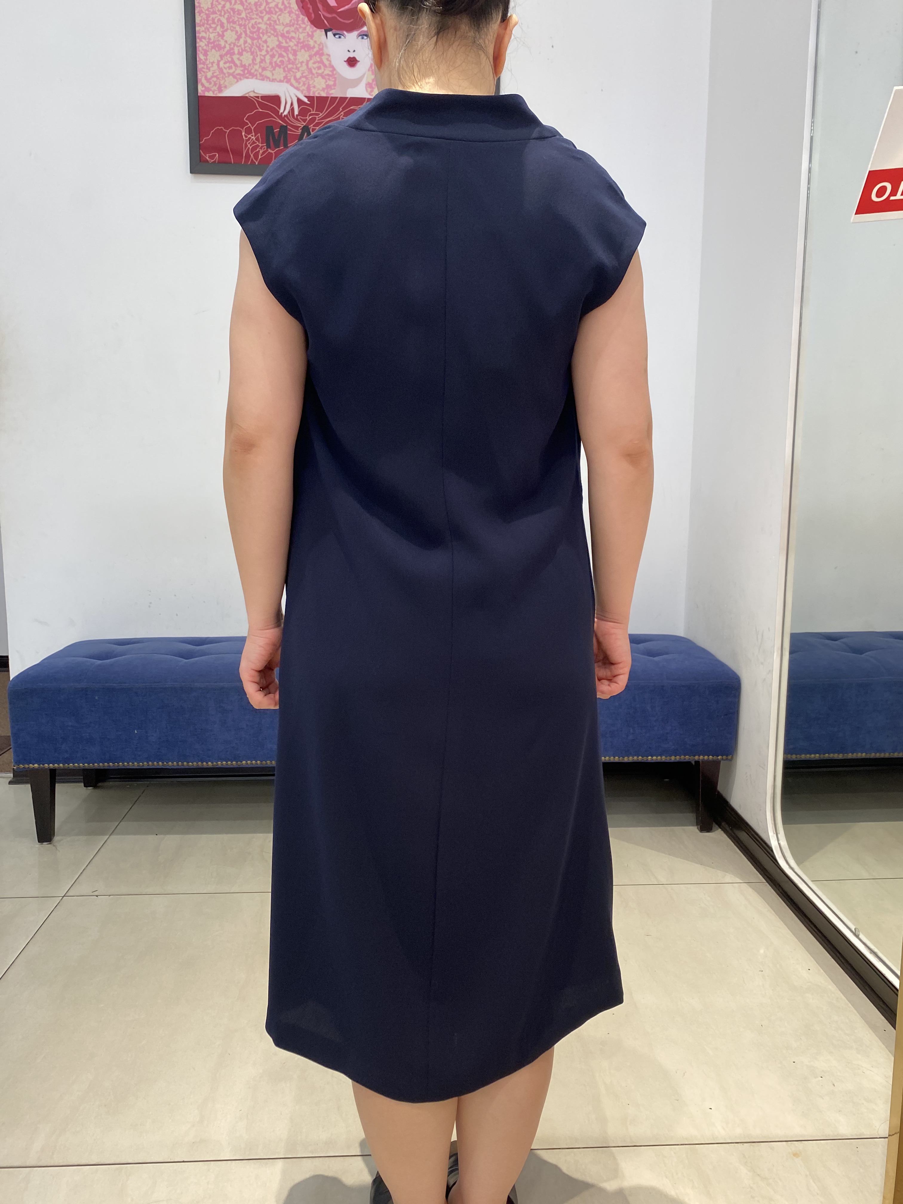 Váy xanh cổ vest xòe_thumbnail_3