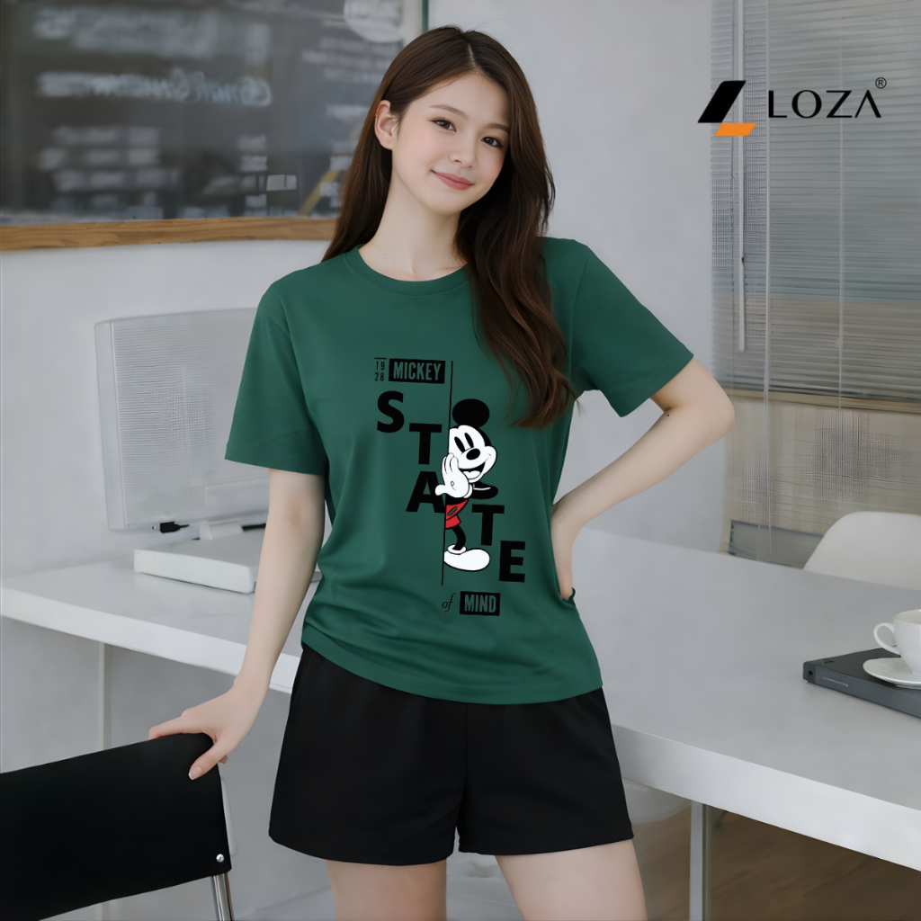 [[Form rộng] Bộ đồ nữ Loza dáng rộng hình Mickey - Loza TB35-BP631_thumbnail_2