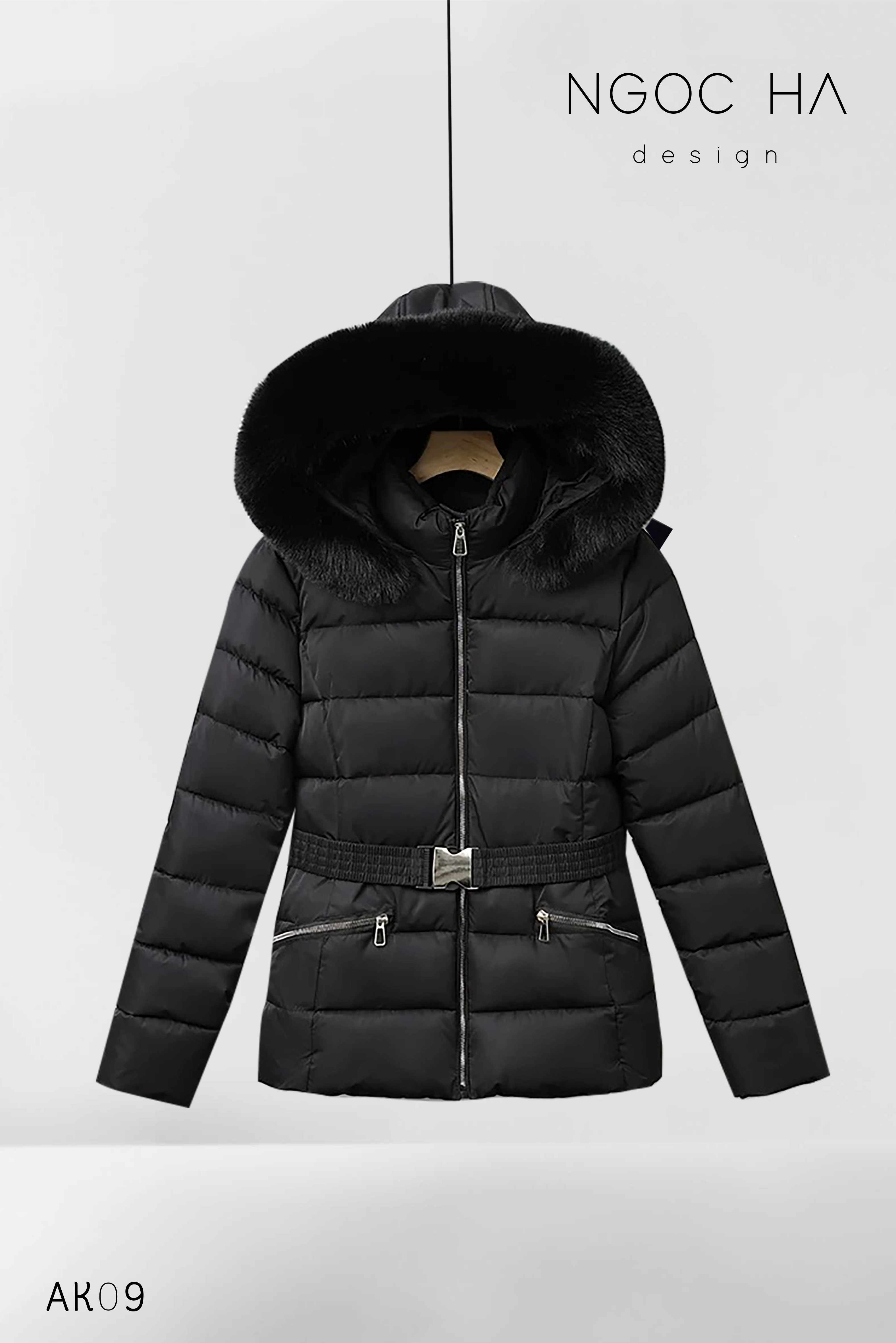 Áo Phao Mũ lông Kèm Đai Eo AK09_thumbnail_5