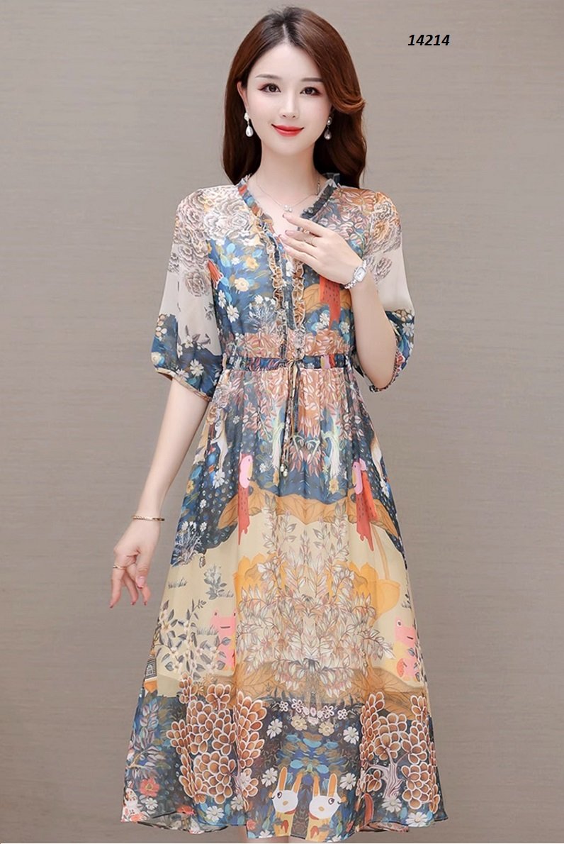 14214-Đầm voan xòe fom oversize tay lở in họa tiết (voan, lót)_thumbnail_4