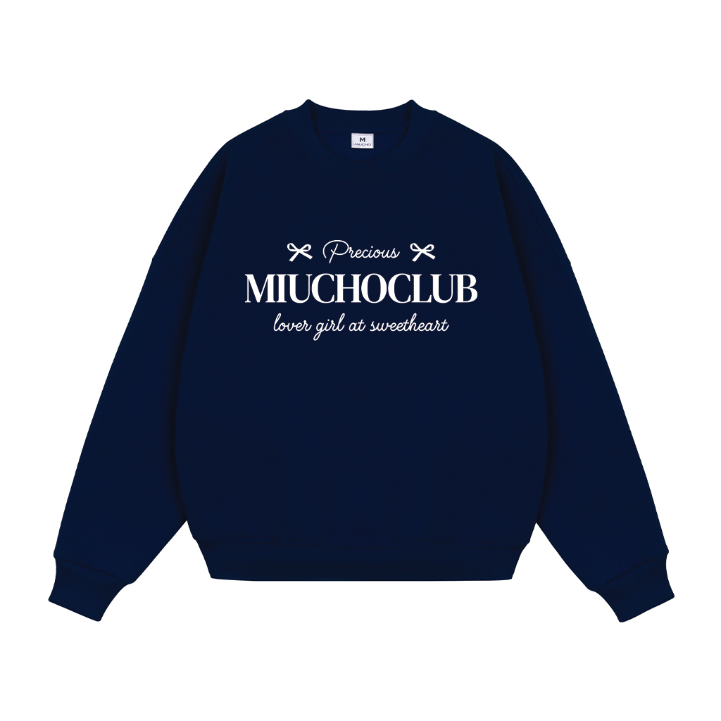 Áo sweater nữ form boxy 1924 Miucho cổ tròn vải nỉ bông 350 GSM dày dặn in basic_thumbnail_0