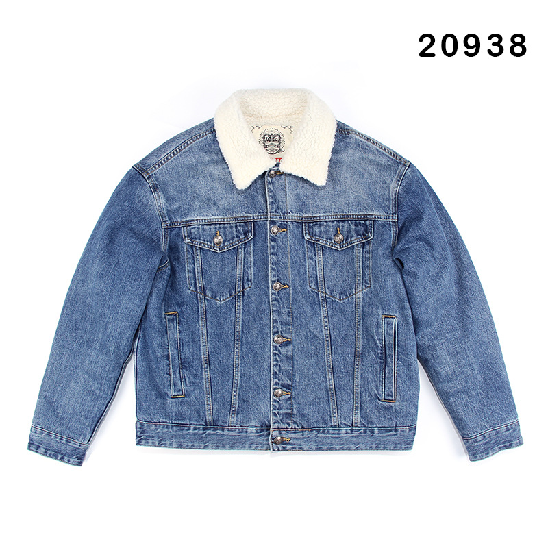 Áo khoác denim da cừu cộng với nhung dày cho nam2025Áo khoác ấm mới hợp thời trang cho mùa thu đông_thumbnail_2