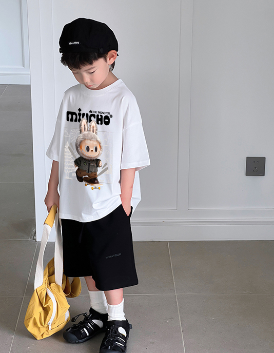 Áo thun bé trai labubu form rộng AED1498 Miucho Kid vải cotton thoáng mát cổ tròn in graphic_thumbnail_6