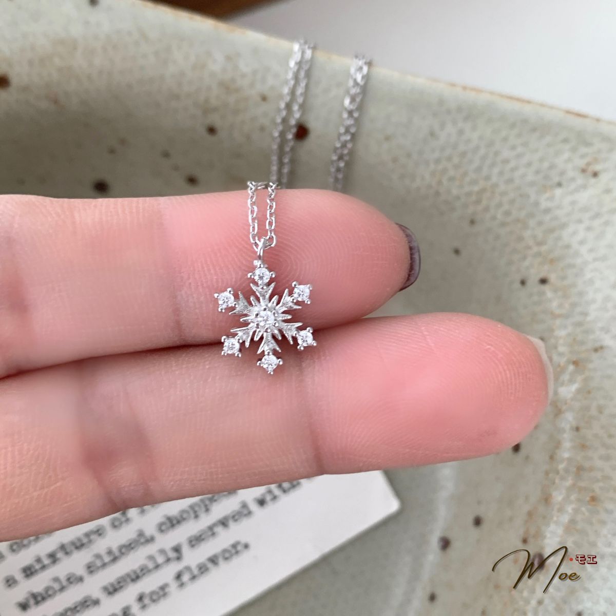 D289 - Dây chuyền hoa tuyết pha lê tuyết nhỏ