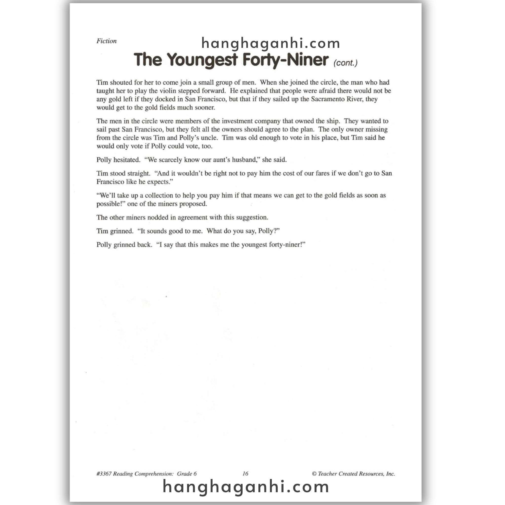 Reading Comprehension Grade 6 Teacher Created Resources, sách đọc hiểu lớp 6_thumbnail_9