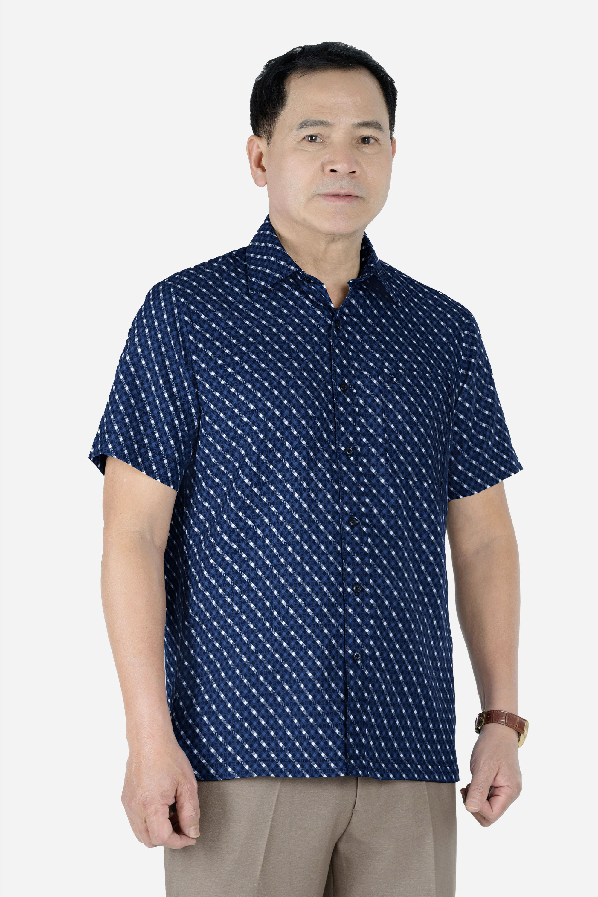 Sơ Mi Họa Tiết Nam Trung Niên ANCHI Chất Liệu Cotton Phom Suông Vạt Ngang Màu Cổ Vịt_thumbnail_24