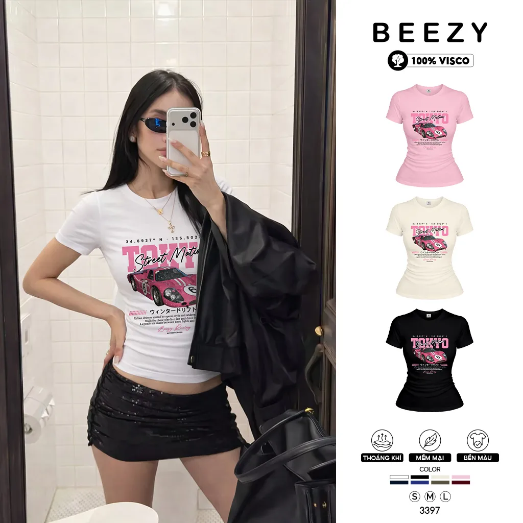 Áo baby tee ôm body streetwear Beezy 3397