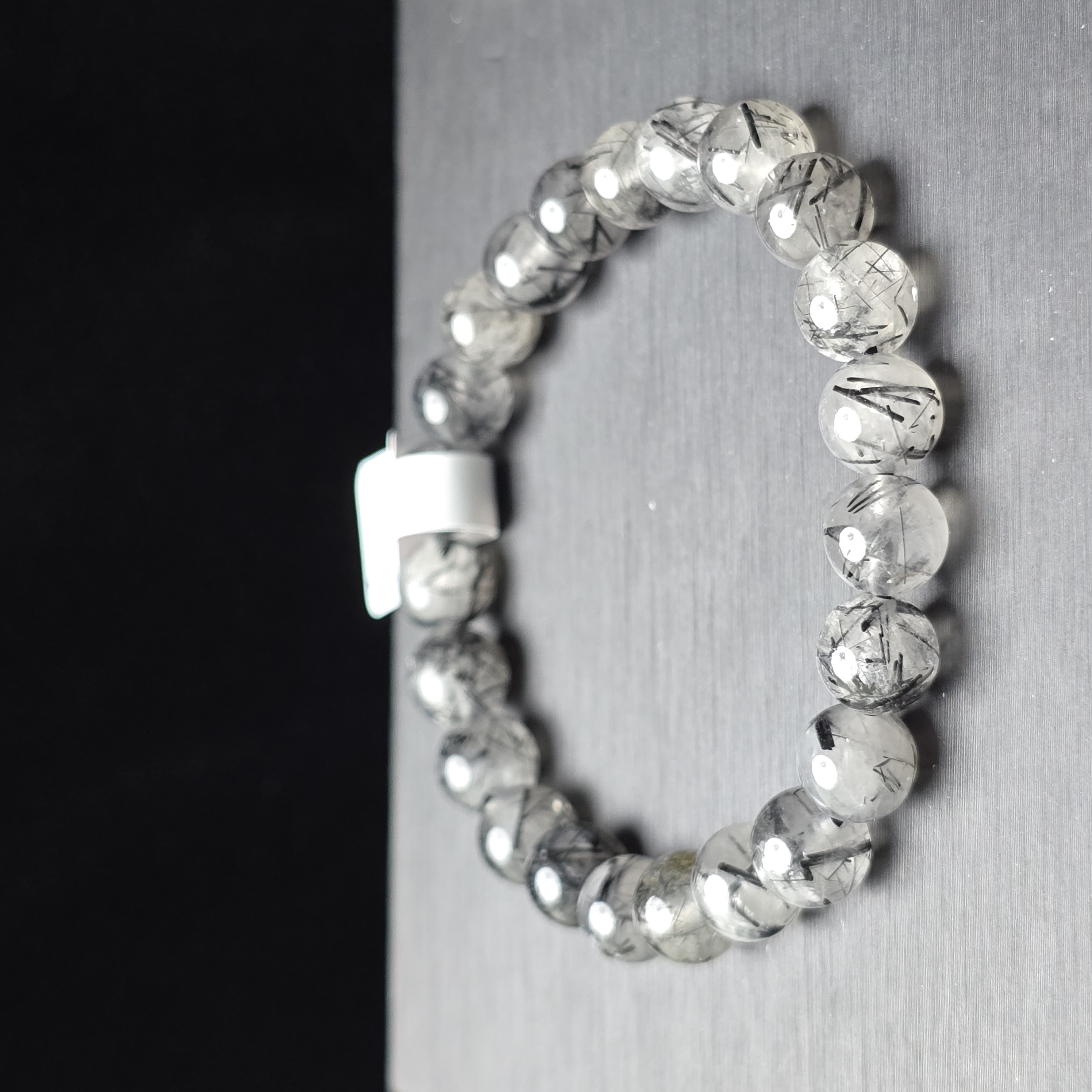 Vòng Thạch Anh Tóc Đen Black Tourmaline In Quartz_thumbnail_3