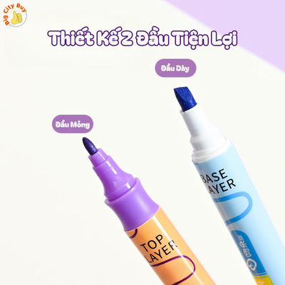 Highlight Acrylic Không Lem Màu Cho Bé 6 bút 12 màu_thumbnail_2