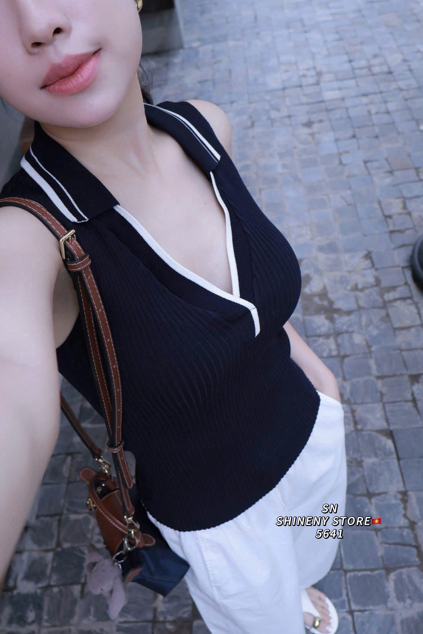 Áo dệt phối cổ viền 3M ( TRẮNG )_thumbnail_2