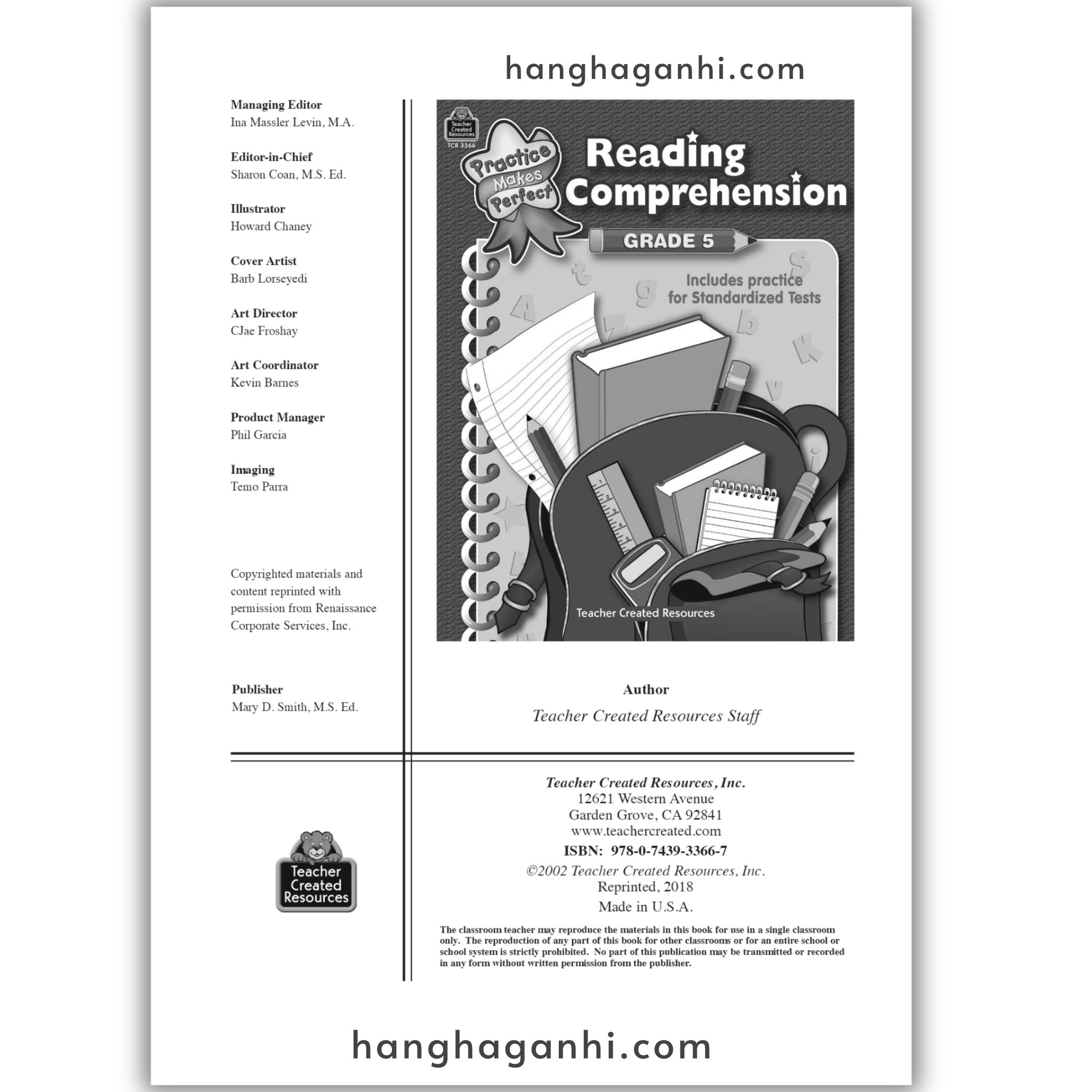 Reading Comprehension Grade 5 Teacher Created Resources, sách đọc hiểu lớp 5_thumbnail_2