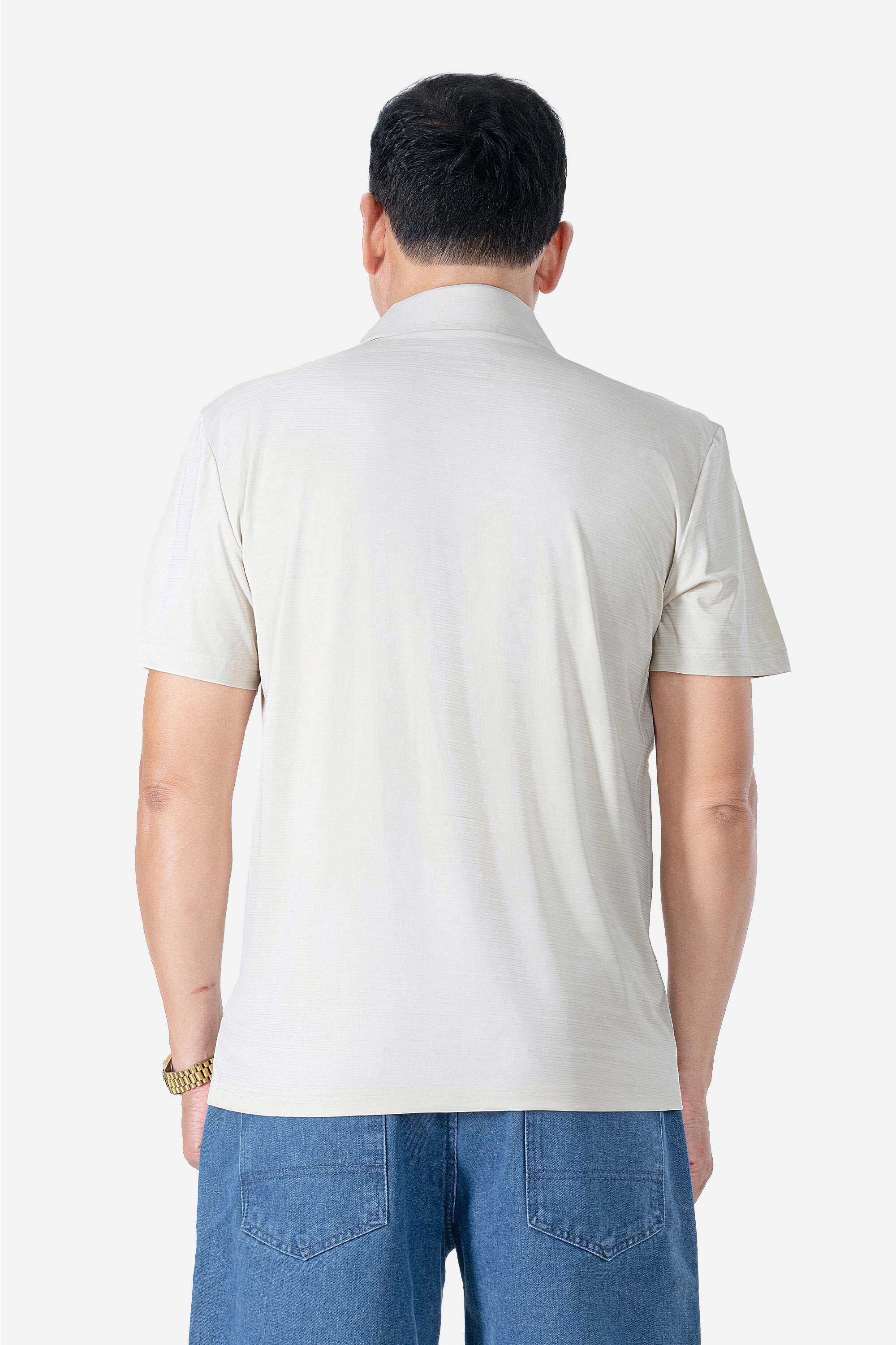 Áo Polo Melange Thể Thao Nam Trung Niên ANCHI Chất Liệu Cotton Phom Suông Vạt Ngang_thumbnail_12