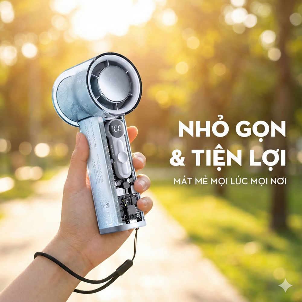 Quạt Sò Lạnh Cầm Tay Kachi MK419: Mát Lạnh Tức Thì, Đánh Tan Nóng Bức!_thumbnail_6