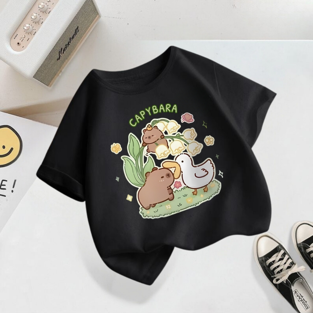 Áo thun bé gái in hình Capybara - Loza Kids AT2800_thumbnail_3